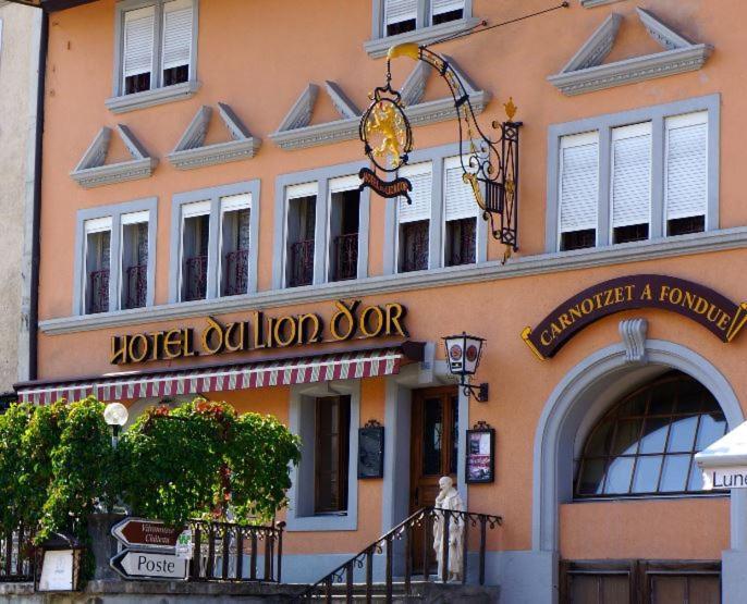 Hôtel Lion d'Or Romont Exterior foto
